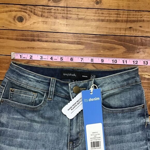 It’s denim Long tall Sally NWT 6 blue vintage wash eco responsible skinny low - Picture 11 of 15